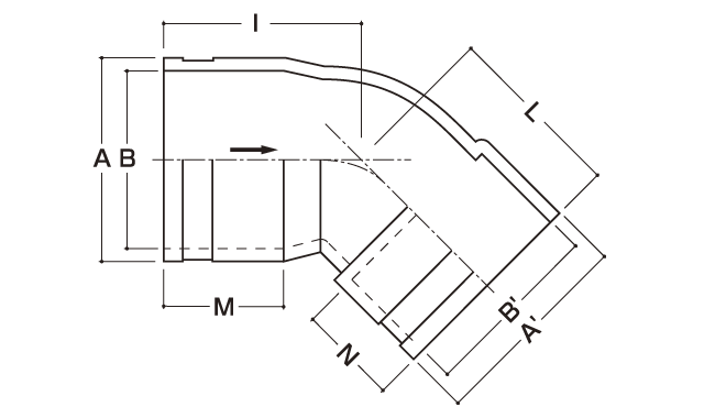 SGジョイント45°エルボタイプ